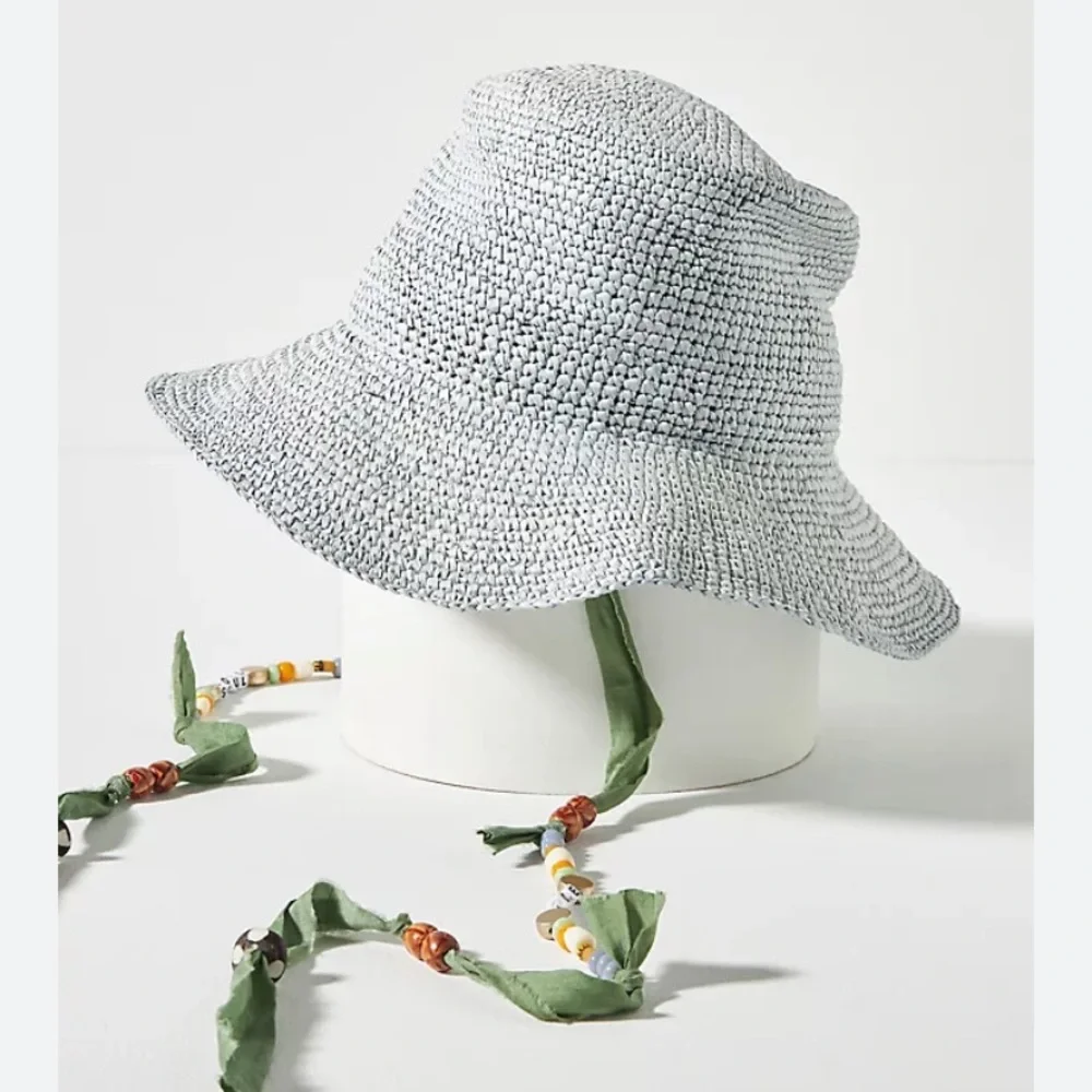 NEW Anthropologie Modern Monarchie Rio Beaded Bucket Hat NWOT - Picture 16 of 16